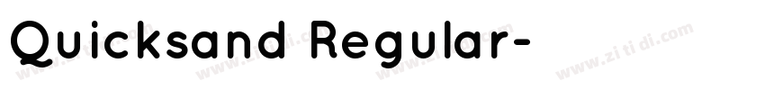 Quicksand Regular字体转换